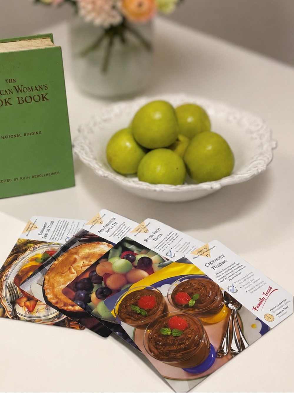 Vintage Healthy Meals in Minutes Recipe Cards | Retro Dessert & Brunch Cards